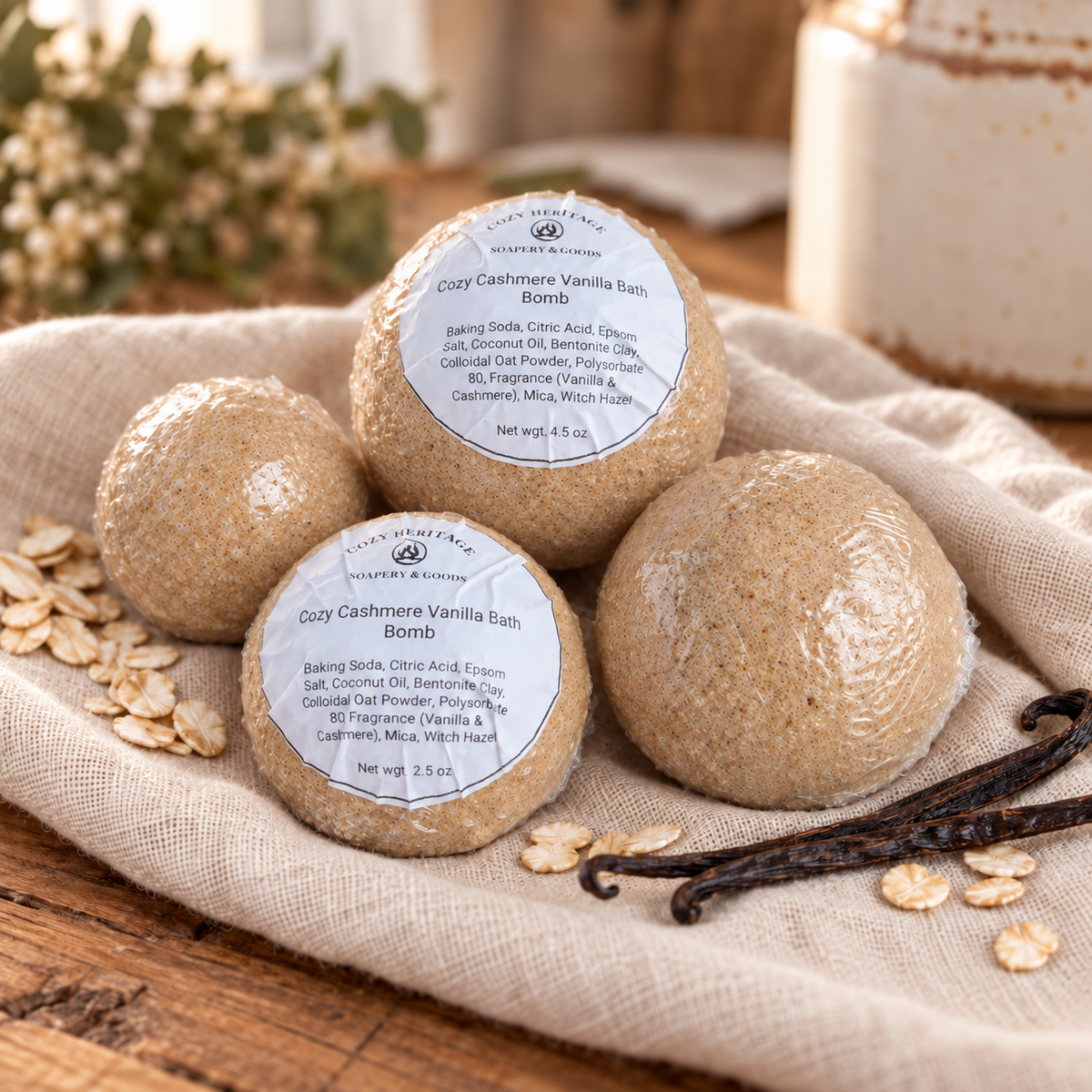 Cozy Cashmere Vanilla Bath Bomb