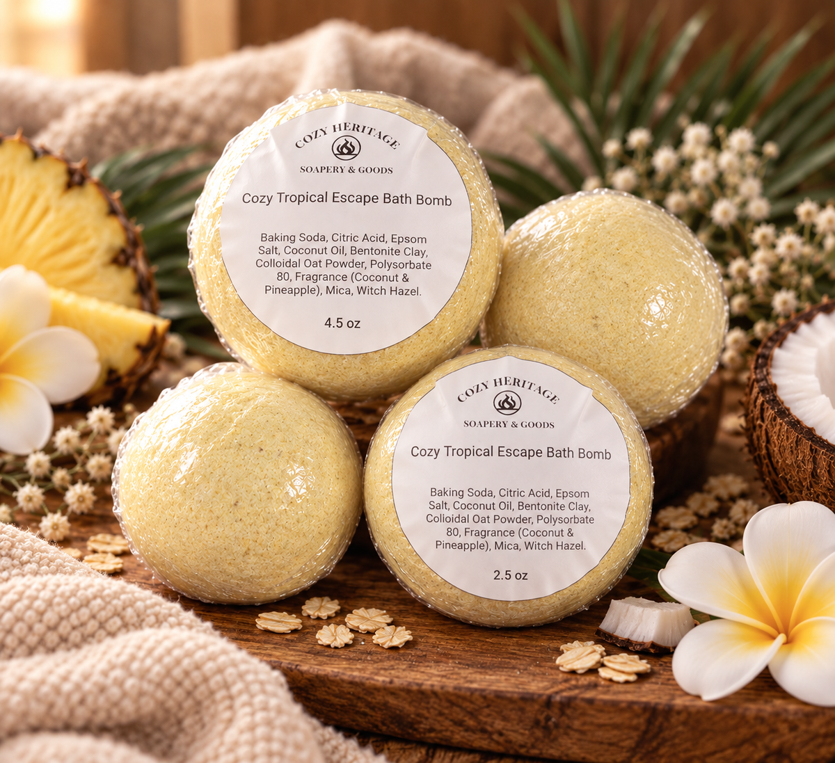 Cozy Tropical Escape Bath Bomb